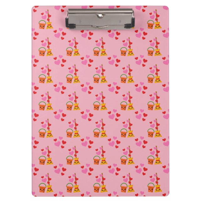 A Long Lasting Love Hearts Pattern Clipboard (Front)