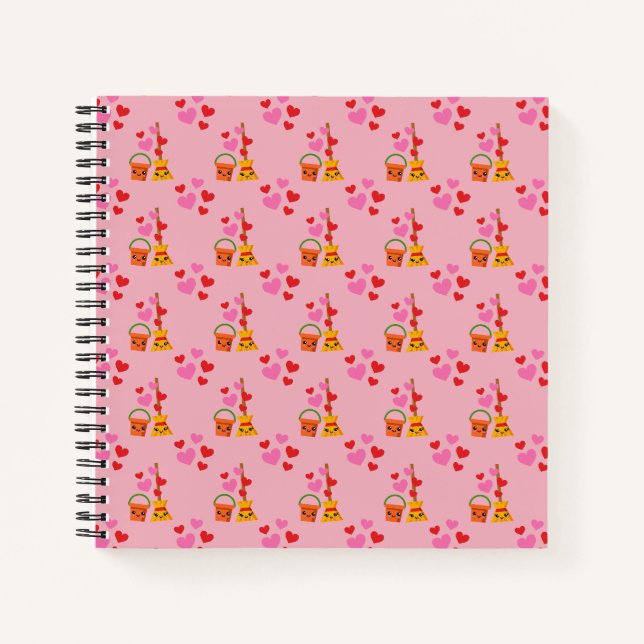 A Long Lasting Love Hearts Pattern Notebook (Front)