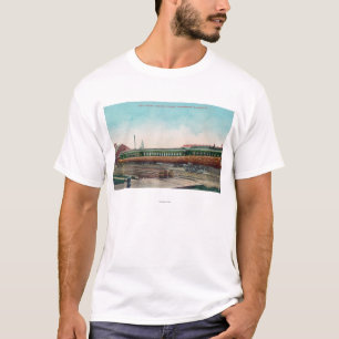 A Long Tree Log on Railroad Tracks T-Shirt
