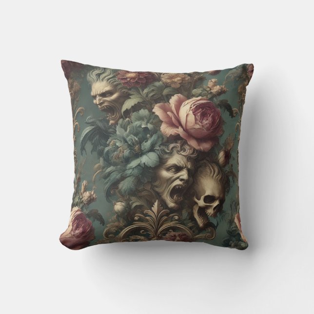 A Long Way Out of Pain – Gothic Victorian  Throw Pillow (Front)