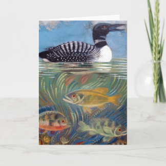 A Loon in the Fish Pond Card
