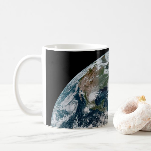 A Loose Chain Of Tropical Cyclones Coffee Mug (With Donut)