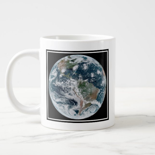 A Loose Chain Of Tropical Cyclones Large Coffee Mug (Left)