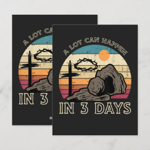 A Lot Can Happen in 3 Days Easter Religious Holiday Card