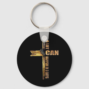 A Lot Can Happen In 3 Days Easter Religious Women Keychain