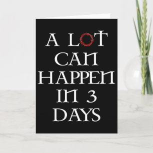 A Lot Can Happen In 3 Days Floral Retro Vintage Ea Card