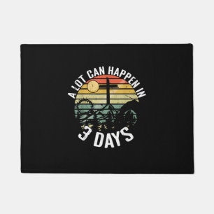 A Lot Can Happen In 3 Days Jesus Christ Happy East Doormat