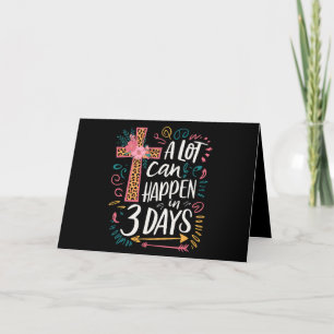 A Lot Can Happen In 3 Days Jesus Easter Thank You Card