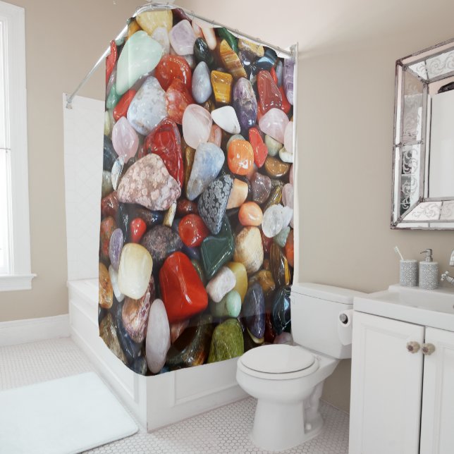 a lot of beautifully coloured stones (In Situ)