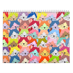 A lot of Colourful Cats   Kitten Pet Pattern Gift Calendar