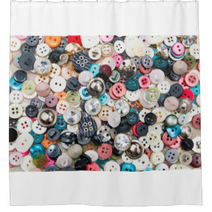 A lot of colourful sewing buttons of different col
