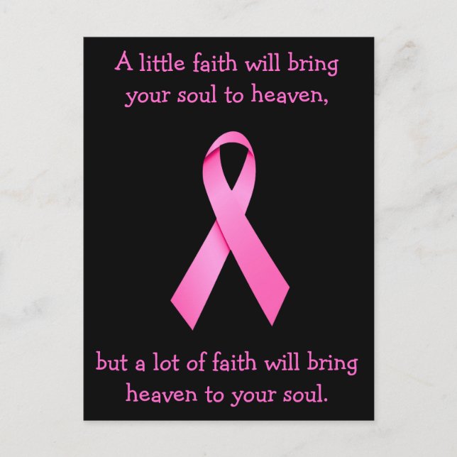 A Lot Of Faith Cancer Awareness Postcard (Front)
