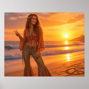 A Lot Of Love Peace + Happiness To Everyone Large Poster