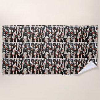 A lotta Pups  Beach Towel