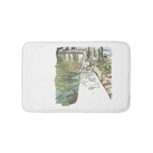 a lottery bath mat