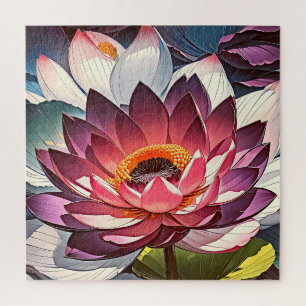 A lotus flower jigsaw puzzle