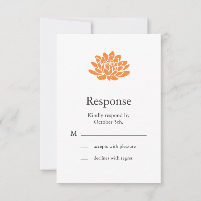 A Lotus Flower RSVP (orange) (Front)