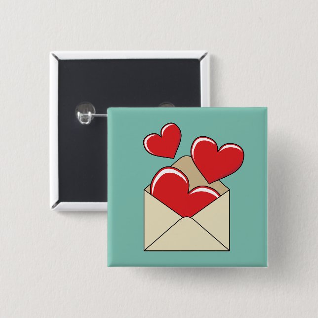 A Love Letter 2 Inch Square Button (Front & Back)