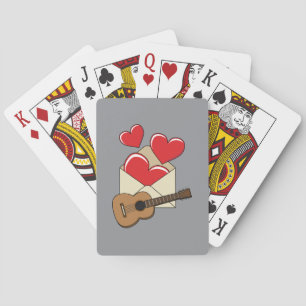 A Love Letter and A Guitar for You Playing Cards