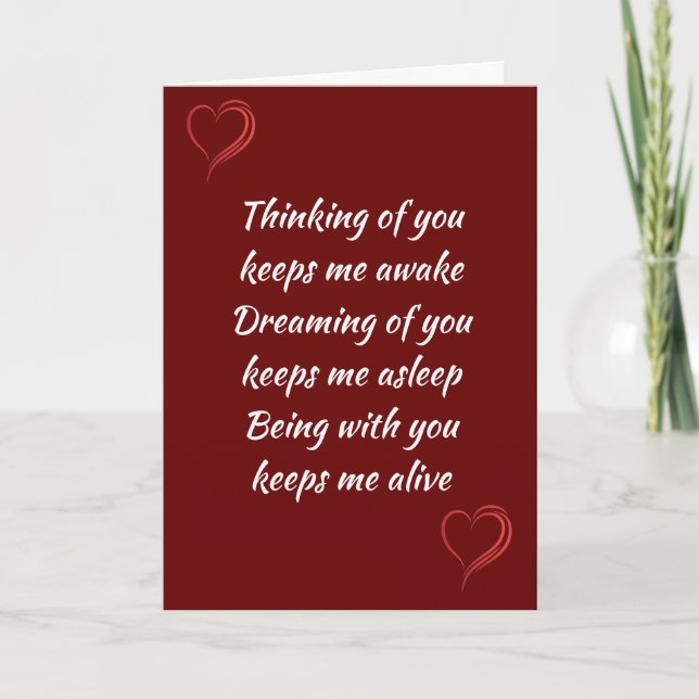A LOVE LETTER ON "OUR ANNIVERSARY" CARD (Front)