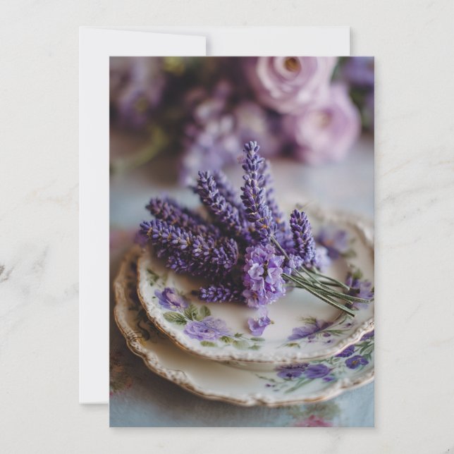 A Love Like Lavender | Soft Violet  Invitation (Front)