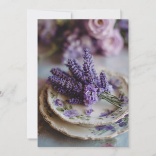 A Love Like Lavender   Soft Violet  Invitation