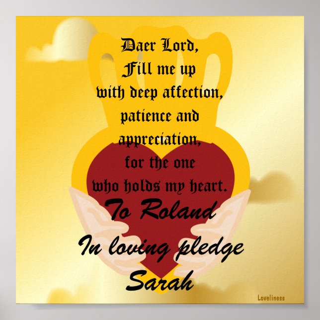 A Love Pledge Poster-Customize Poster (Front)