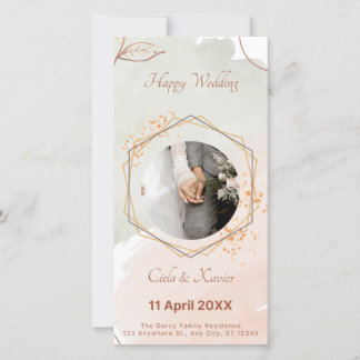 A Love Story Blooming in April، Wedding invitation
