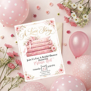 A Love Story Bridal Shower Invitation