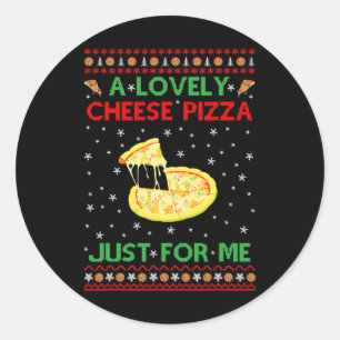 A Lovely Cheese Pizza  Alone Fun Kevin X-Mas Home  Classic Round Sticker