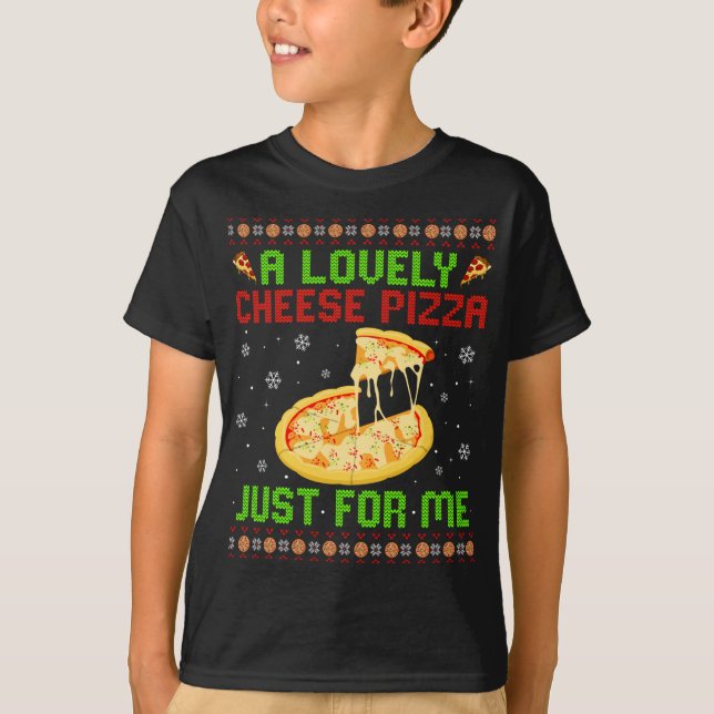 A Lovely Cheese Pizza Funny Ugly Xmas Sweater Just (Front)