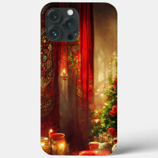 A lovely Christmas tree fireside iPhone 13 Pro Max Case