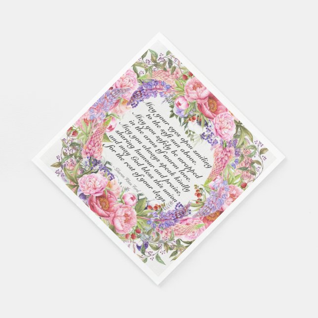 A Lovely Day For A Wedding Napkin (Corner)
