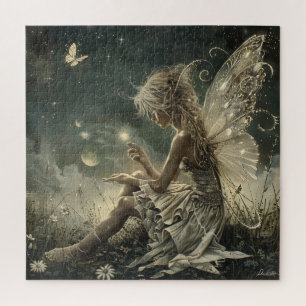 A Lovely Fairy in Moonlight Jigsaw Puzzle