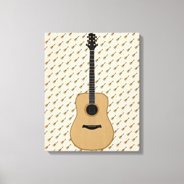 A lovely guitar canvas print (Front)