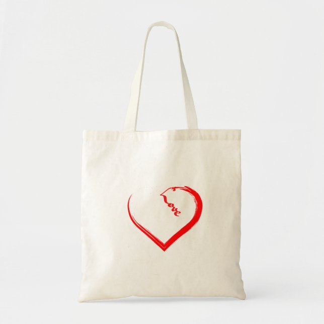 A Lovely Heart Tote Bag (Front)