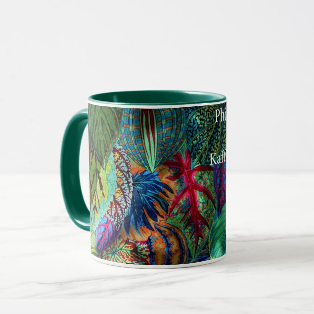 A Lovely Philip Jacobs Fabric Coleus Mug (Front Left)