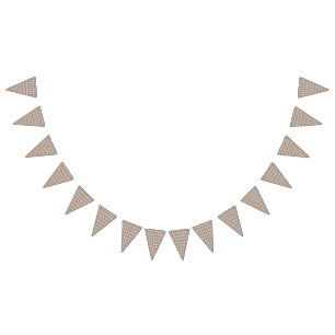 A lovely pink and brown patterned background featu bunting flags