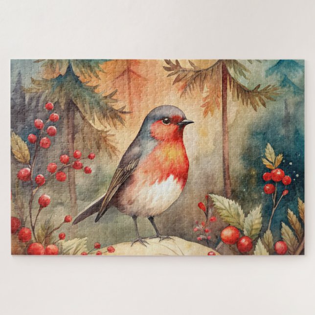 A lovely Robin in Autumn Jigsaw Puzzle (Horizontal)