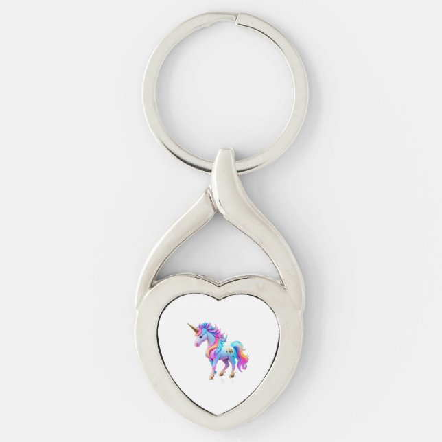 A Lovely Unicorn Sticker 1 Keychain (Front)