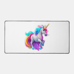A Lovely Unicorn Sticker 2 Desk Mat