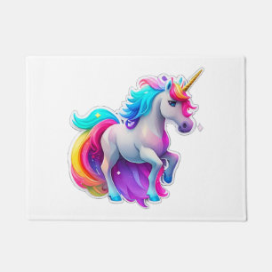 A Lovely Unicorn Sticker 2 Doormat