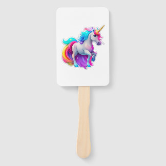A Lovely Unicorn Sticker 2 Hand Fan
