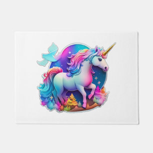 A Lovely Unicorn Sticker  Doormat