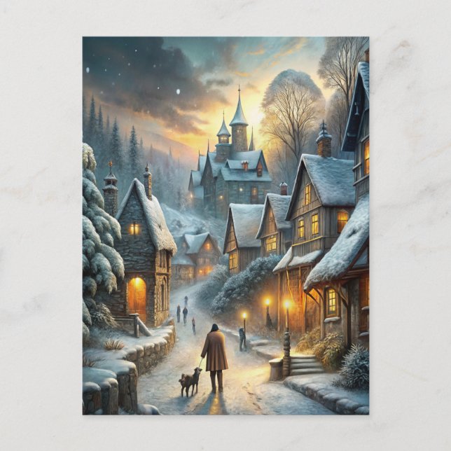 A Lovely Winter Scene Postcard (Front)