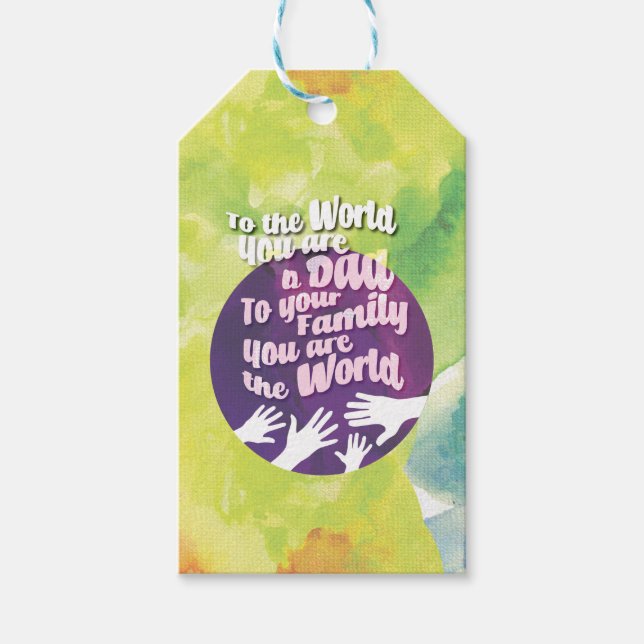 A loving Dad  Gift Tags (Front)