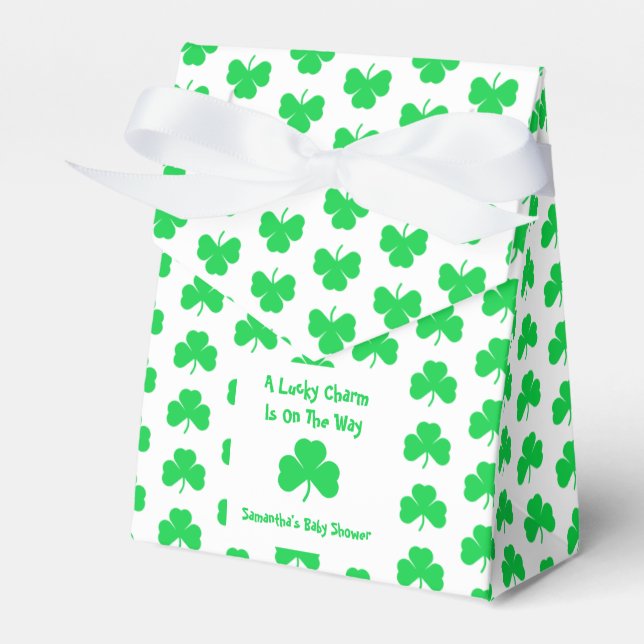 A Lucky Charm Is On The Way Favor Box (Front Side)