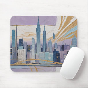 A Lunar Cityscape Mouse Pad