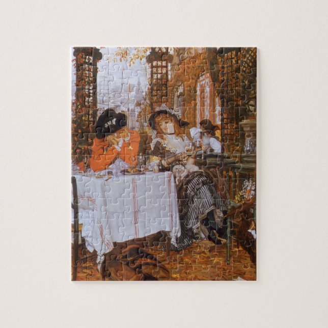 A Luncheon (Le Dejeuner) by James Tissot Jigsaw Puzzle (Vertical)
