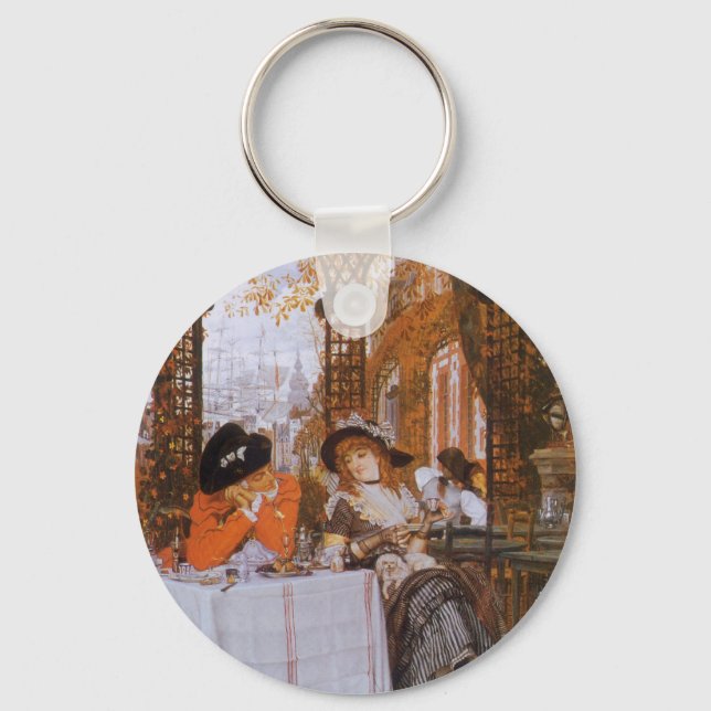 A Luncheon (Le Dejeuner) by James Tissot Keychain (Front)